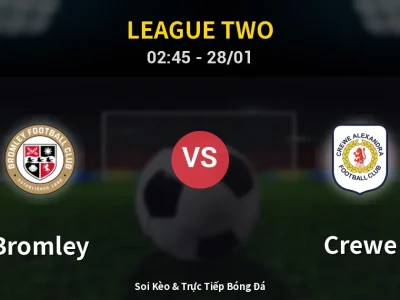 Kết Quả: Bromley 2-2 Crewe – Highlight & Bàn Thắng | League Two