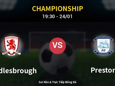 Soi Kèo Middlesbrough vs Preston – 19:30 24/01 | Nhận Định, Dự Đoán Tỷ Số