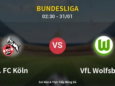 Kết Quả: 1. FC Köln 1-0 VfL Wolfsburg – Highlight & Bàn Thắng | Bundesliga