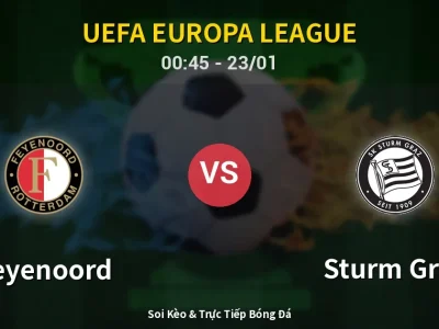 Kết Quả: Feyenoord 3-0 Sturm Graz – Highlight & Bàn Thắng | UEFA Europa League