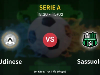 Kết Quả: Udinese 1-2 Sassuolo – Highlight & Bàn Thắng | Serie A