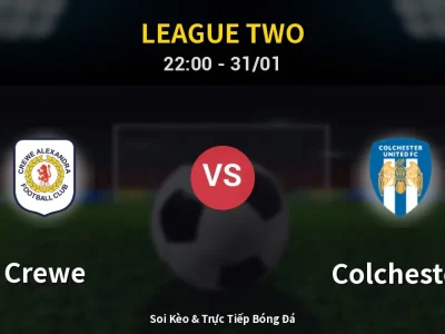 Soi Kèo Crewe vs Colchester – 22:00 31/01 | Nhận Định, Dự Đoán Tỷ Số