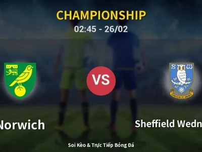 Kết Quả: Norwich 2-0 Sheffield Wednesday – Highlight & Bàn Thắng | Championship