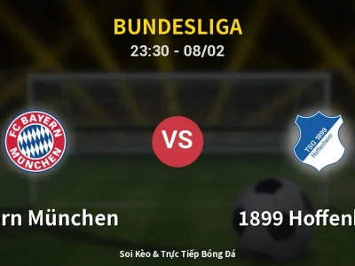 Soi Kèo Bayern München vs 1899 Hoffenheim – 23:30 08/02 | Nhận Định, Dự Đoán Tỷ Số