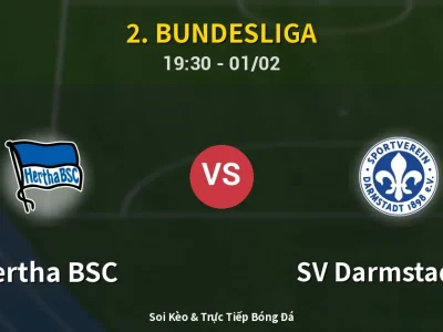 🔴 Trực Tiếp: Hertha BSC 2-1 SV Darmstadt 98 – Link Xem 2. Bundesliga (Full HD)