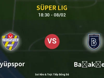 Kết Quả: Eyüpspor 1-2 Başakşehir – Highlight & Bàn Thắng | Süper Lig