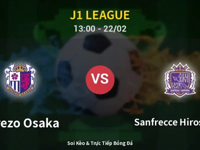 Kết Quả: Cerezo Osaka 1-2 Sanfrecce Hiroshima – Highlight & Bàn Thắng | J1 League