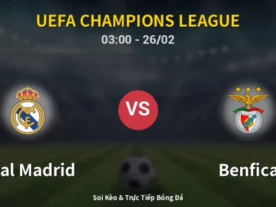 Kết Quả: Real Madrid 2-1 Benfica – Highlight & Bàn Thắng | UEFA Champions League