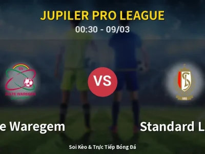 Kết Quả: Zulte Waregem 0-1 Standard Liege – Highlight & Bàn Thắng | Jupiler Pro League