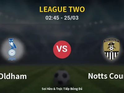 Kết Quả: Oldham 3-0 Notts County – Highlight & Bàn Thắng | League Two