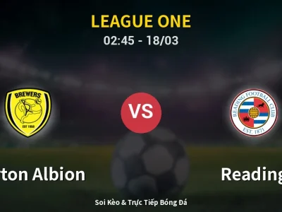 Kết Quả: Burton Albion 1-2 Reading – Highlight & Bàn Thắng | League One