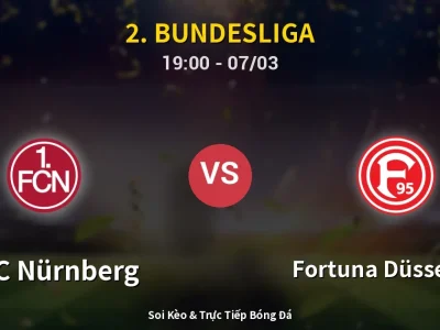 Kết Quả: 1. FC Nürnberg 0-1 Fortuna Düsseldorf – Highlight & Bàn Thắng | 2. Bundesliga