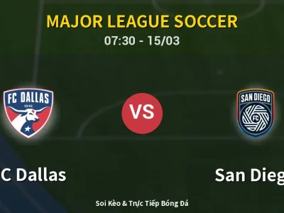 Soi Kèo FC Dallas vs San Diego – 07:30 15/03 | Nhận Định, Dự Đoán Tỷ Số