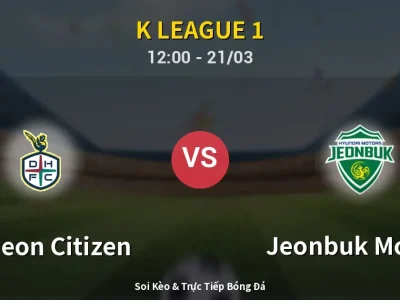Kết Quả: Daejeon Citizen 0-1 Jeonbuk Motors – Highlight & Bàn Thắng | K League 1