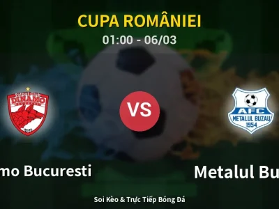 Kết Quả: Dinamo Bucuresti 1-0 Metalul Buzău – Highlight & Bàn Thắng | Cupa României