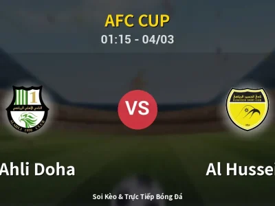 Soi Kèo Al Ahli Doha vs Al Hussein – 01:15 04/03 | Nhận Định, Dự Đoán Tỷ Số