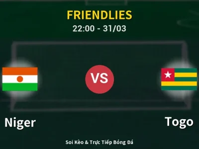 Soi Kèo Niger vs Togo – 22:00 31/03 | Nhận Định, Dự Đoán Tỷ Số