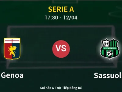 Kết Quả: Genoa 2-1 Sassuolo – Highlight & Bàn Thắng | Serie A