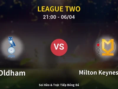 Soi Kèo Oldham vs Milton Keynes Dons – 21:00 06/04 | Nhận Định, Dự Đoán Tỷ Số
