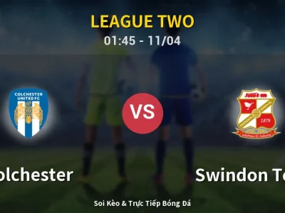 Soi Kèo Colchester vs Swindon Town – 01:45 11/04 | Nhận Định, Dự Đoán Tỷ Số