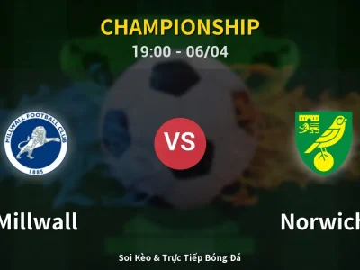 Soi Kèo Millwall vs Norwich – 19:00 06/04 | Nhận Định, Dự Đoán Tỷ Số