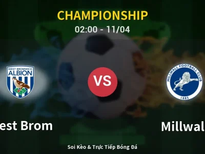 Soi Kèo West Brom vs Millwall – 02:00 11/04 | Nhận Định, Dự Đoán Tỷ Số