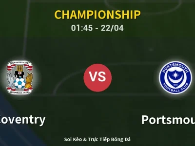 Kết Quả: Coventry 5-1 Portsmouth – Highlight & Bàn Thắng | Championship