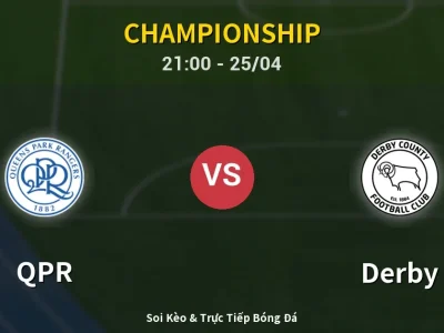 Soi Kèo QPR vs Derby – 21:00 25/04 | Nhận Định, Dự Đoán Tỷ Số
