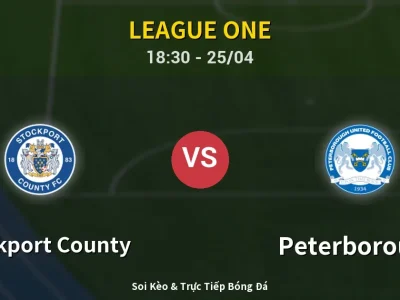 Soi Kèo Stockport County vs Peterborough – 18:30 25/04 | Nhận Định, Dự Đoán Tỷ Số