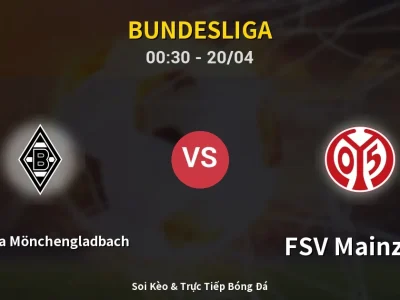 Kết Quả: Borussia Mönchengladbach 1-1 FSV Mainz 05 – Highlight & Bàn Thắng | Bundesliga