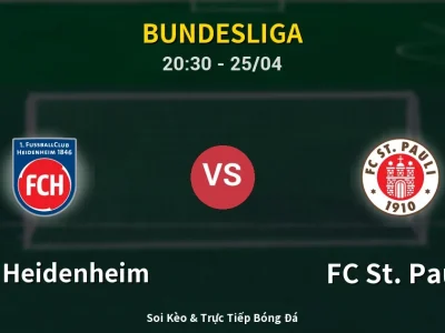 Soi Kèo 1. FC Heidenheim vs FC St. Pauli – 20:30 25/04 | Nhận Định, Dự Đoán Tỷ Số