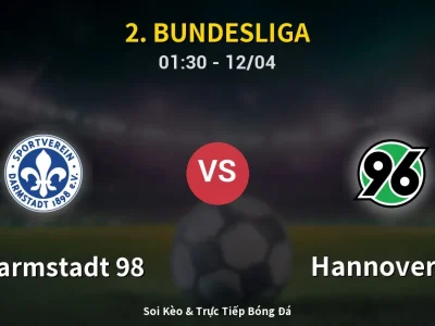 Kết Quả: SV Darmstadt 98 0-2 Hannover 96 – Highlight & Bàn Thắng | 2. Bundesliga