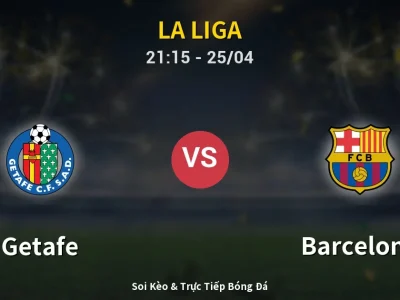 Soi Kèo Getafe vs Barcelona – 21:15 25/04 | Nhận Định, Dự Đoán Tỷ Số