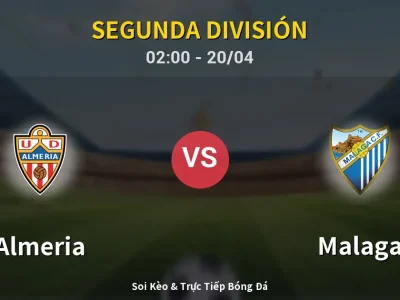 Kết Quả: Almeria 3-2 Malaga – Highlight & Bàn Thắng | Segunda División
