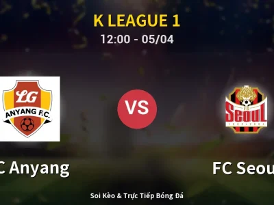 🔴 Trực Tiếp: FC Anyang 1-1 FC Seoul – Link Xem K League 1 (Full HD)