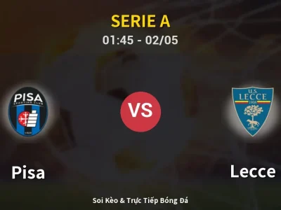 Kết Quả: Pisa 1-2 Lecce – Highlight & Bàn Thắng | Serie A
