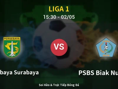 Soi Kèo Persebaya Surabaya vs PSBS Biak Numfor – 15:30 02/05 | Nhận Định, Dự Đoán Tỷ Số