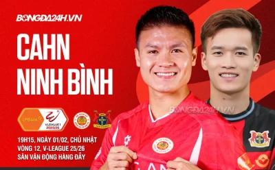 Vòng 12 V.League 2025/26: CAHN vs Ninh Bình FC - Trận Đấu Quyết Định Ngôi Vương Lượt Đi 1