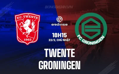 Twente vs Groningen: Chủ nhà 'bất bại' đối đầu đội khách 'thua liên tiếp' - Dự đoán tỷ số Eredivisie 22/2 1