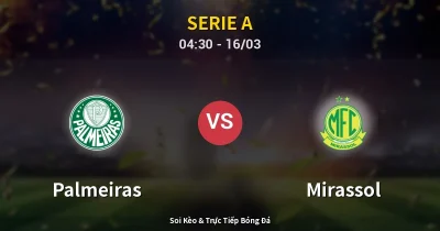Palmeiras vs Mirassol 16/03