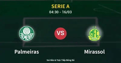 Palmeiras vs Mirassol 16/03
