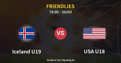 Iceland U19 vs USA U18 26/03