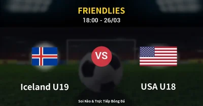 Iceland U19 vs USA U18 26/03