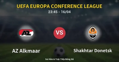 AZ Alkmaar vs Shakhtar Donetsk 16/04